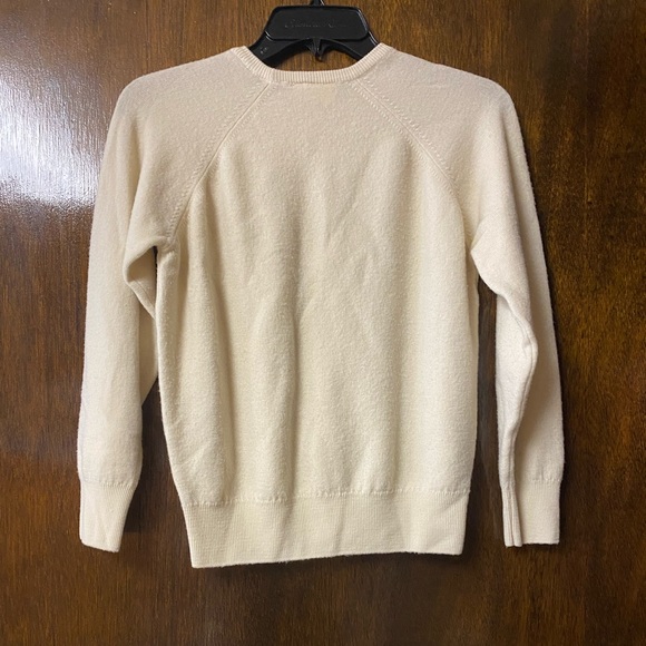 Lambwool pure wool cream sweater - Picture 3 of 4